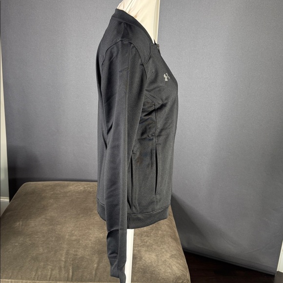 Women’s Under Armour Black Challenger Track Jacket Fitted Full Zip Size S NWT - Picture 3 of 13